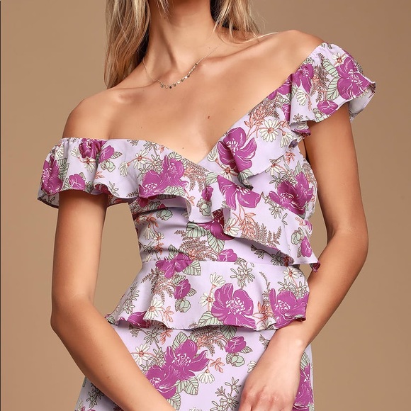 Lulu’s Fleur-Evermore Floral Print Midi Dress - Picture 3 of 8